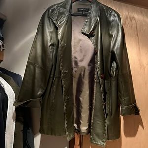 Ellen Tracey Sz large leather jacket